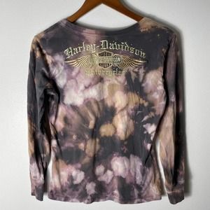 Harley-Davidson Women's bleach tie dye shirt M